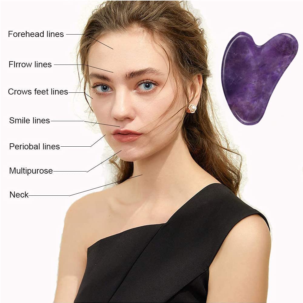 Gua Sha Ditind utilisé sur le visage