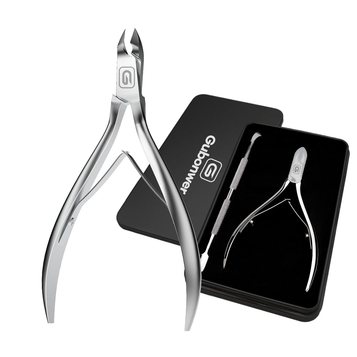 Gubonwer coupe-cuticules 3/4 jaw vue avant avec lames en acier inoxydable