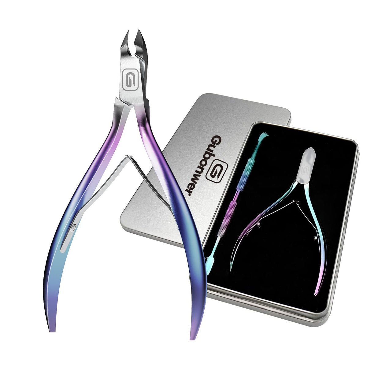 Gubonwer coupe-cuticules acier inoxydable vue de face