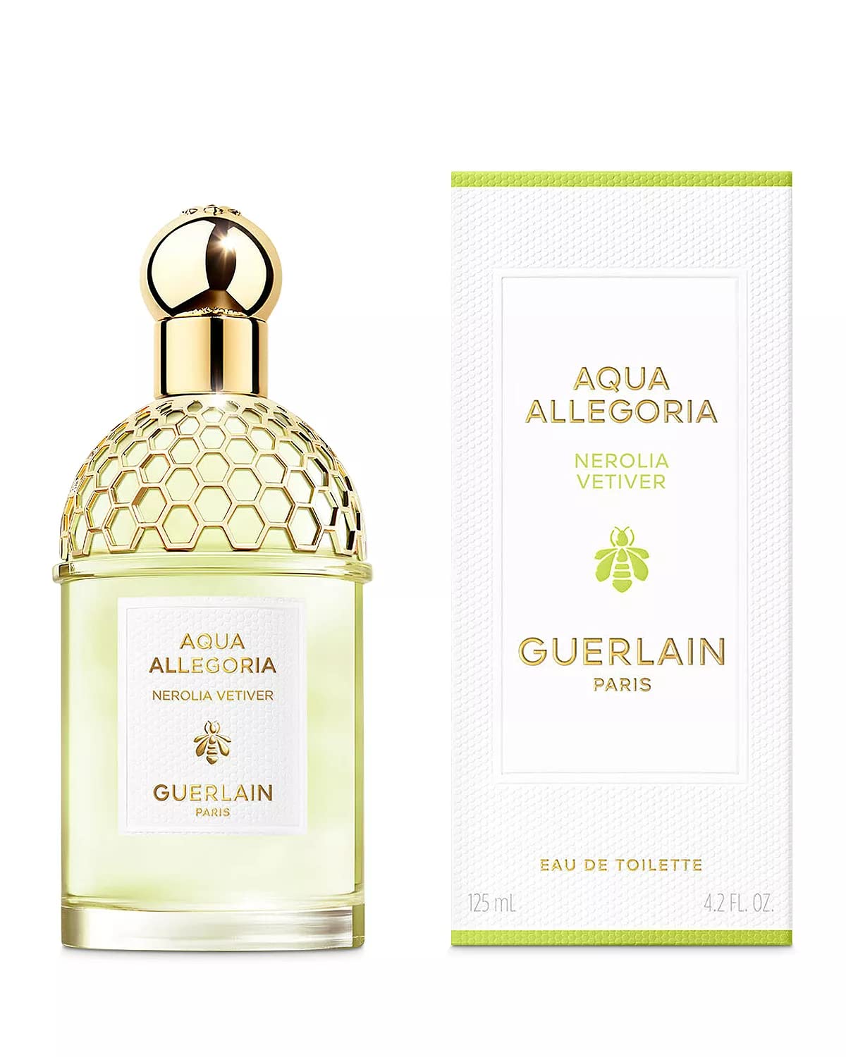 Guerlain Aqua Allegoria Nerolia Vetiver flacon avec étiquettes et détails