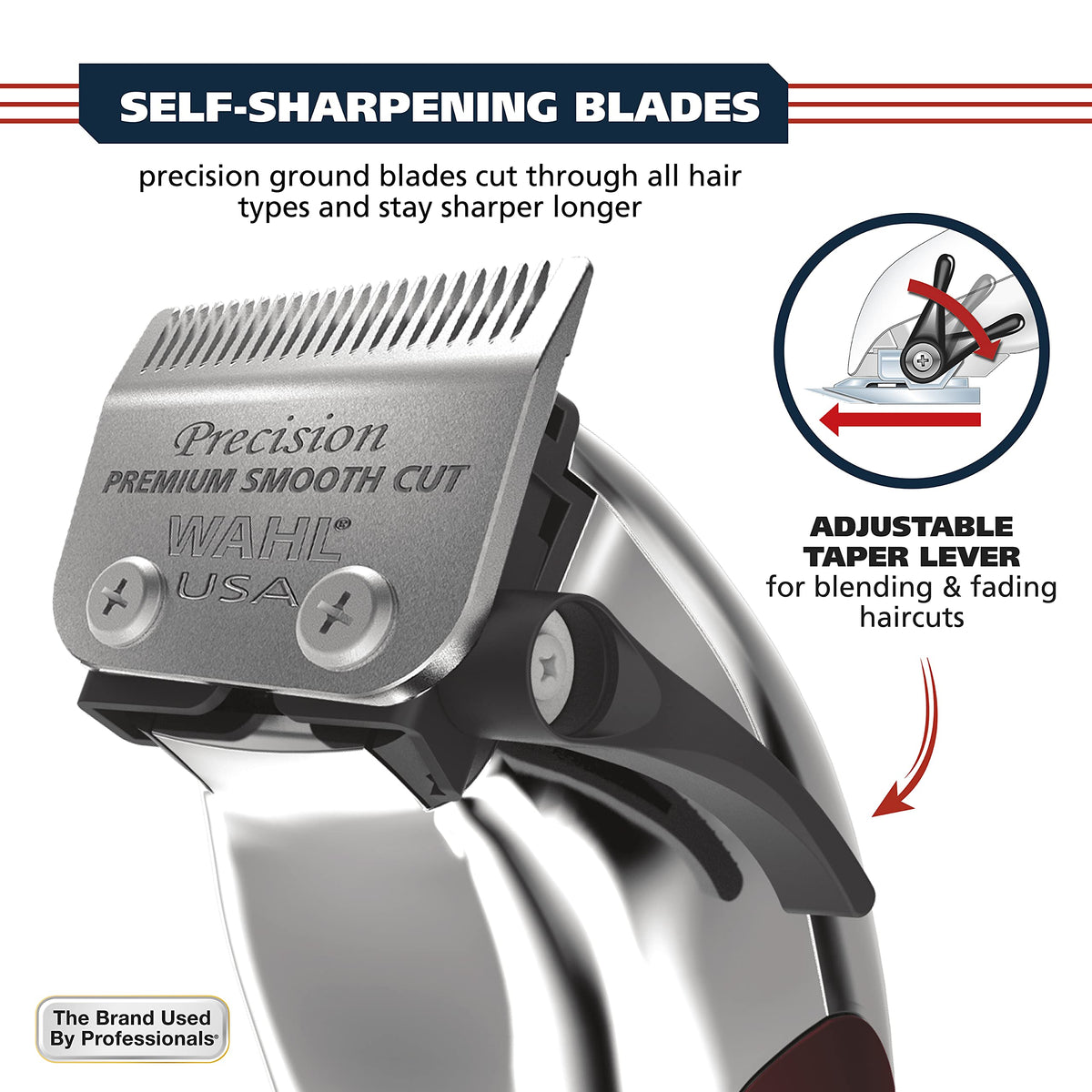 Guides de coupe en acier inoxydable pour tondeuse Wahl