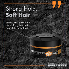 Gummy Cire Coiffante Max Hold 560g application sur coiffure stylée
