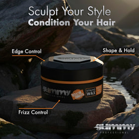 Gummy Cire Coiffante Max Hold 560g ouverte avec produit visible
