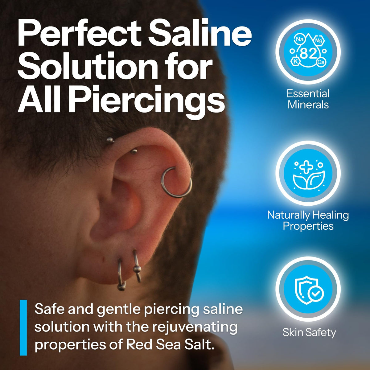H2Ocean Spray Après-Piercing 1,5 oz côté gauche
