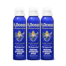 H2Ocean Spray Après-Piercing 4oz, vue avant du flacon