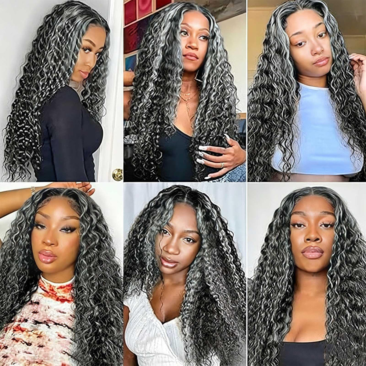 Habiliana extensions cheveux humains P1B/GREY en style de coiffure