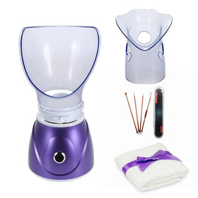 Hann steamer facial violet vue avant avec diffuseur d'aromathérapie