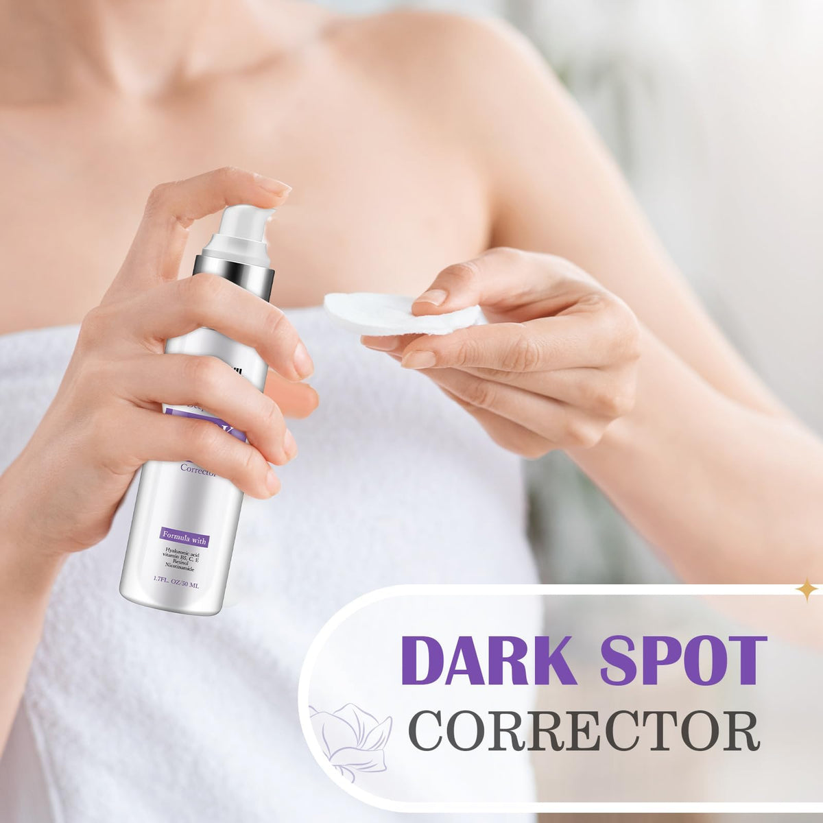 HANYWIL Sérum Éclaircissant Taches Sombres 2% Retinol 5% Niacinamide flacon arrière
