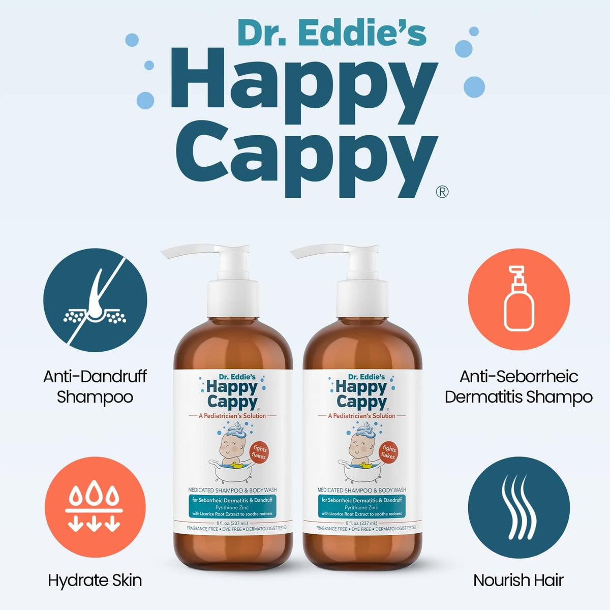 Happy Cappy shampooing doux pour enfants avec une mousse riche