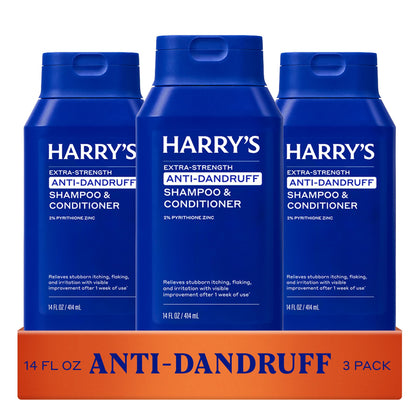 Harry's 2 en 1 shampooing et après-shampooing anti-pelliculaire pack de 3
