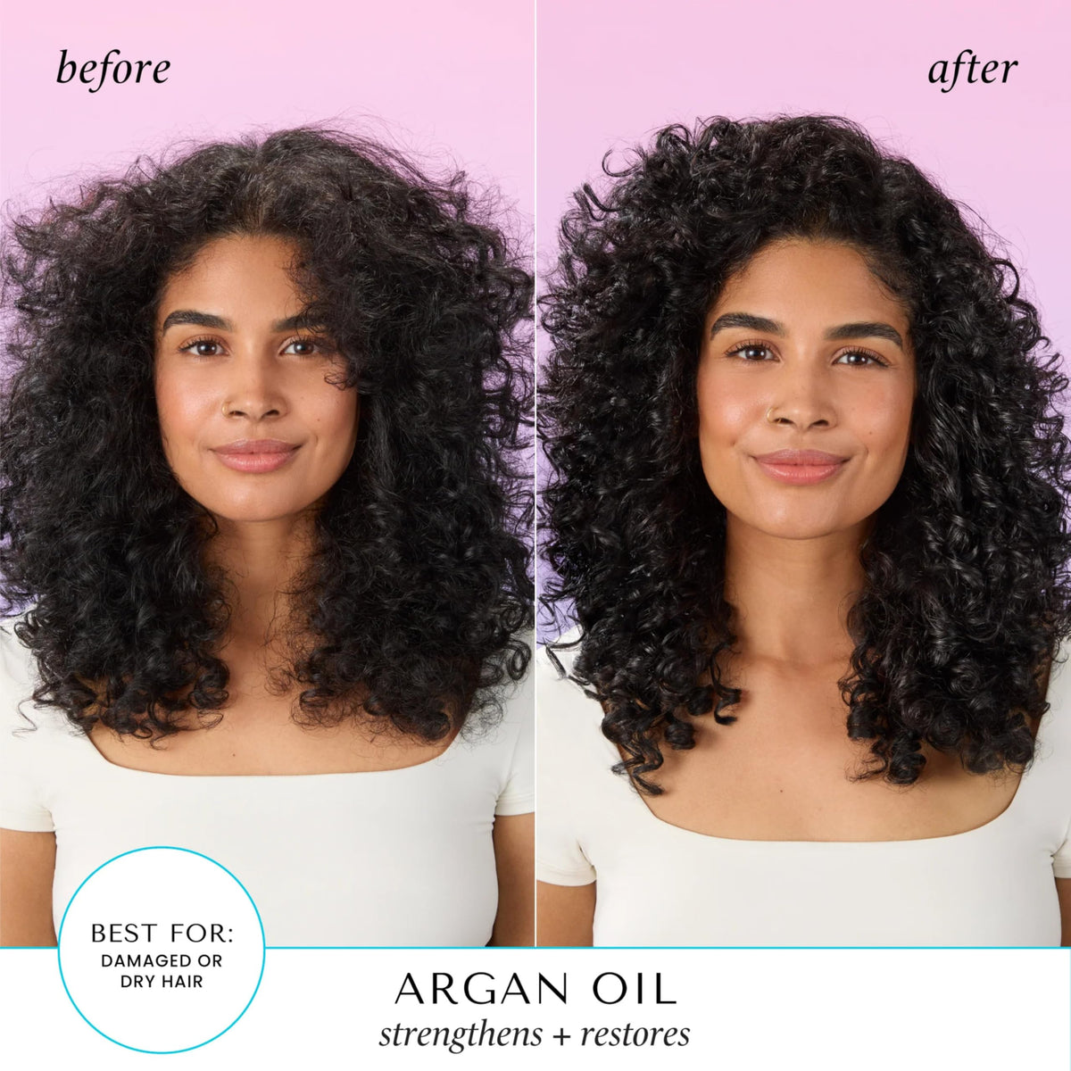 HASK Shampoo à l'Huile d'Argan 12oz avec texture