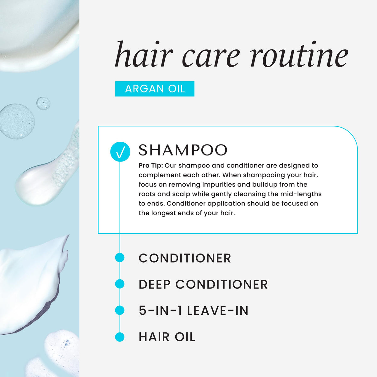 HASK Shampoo et Après-Shampooing à l'Huile d'Argan 12oz en usage