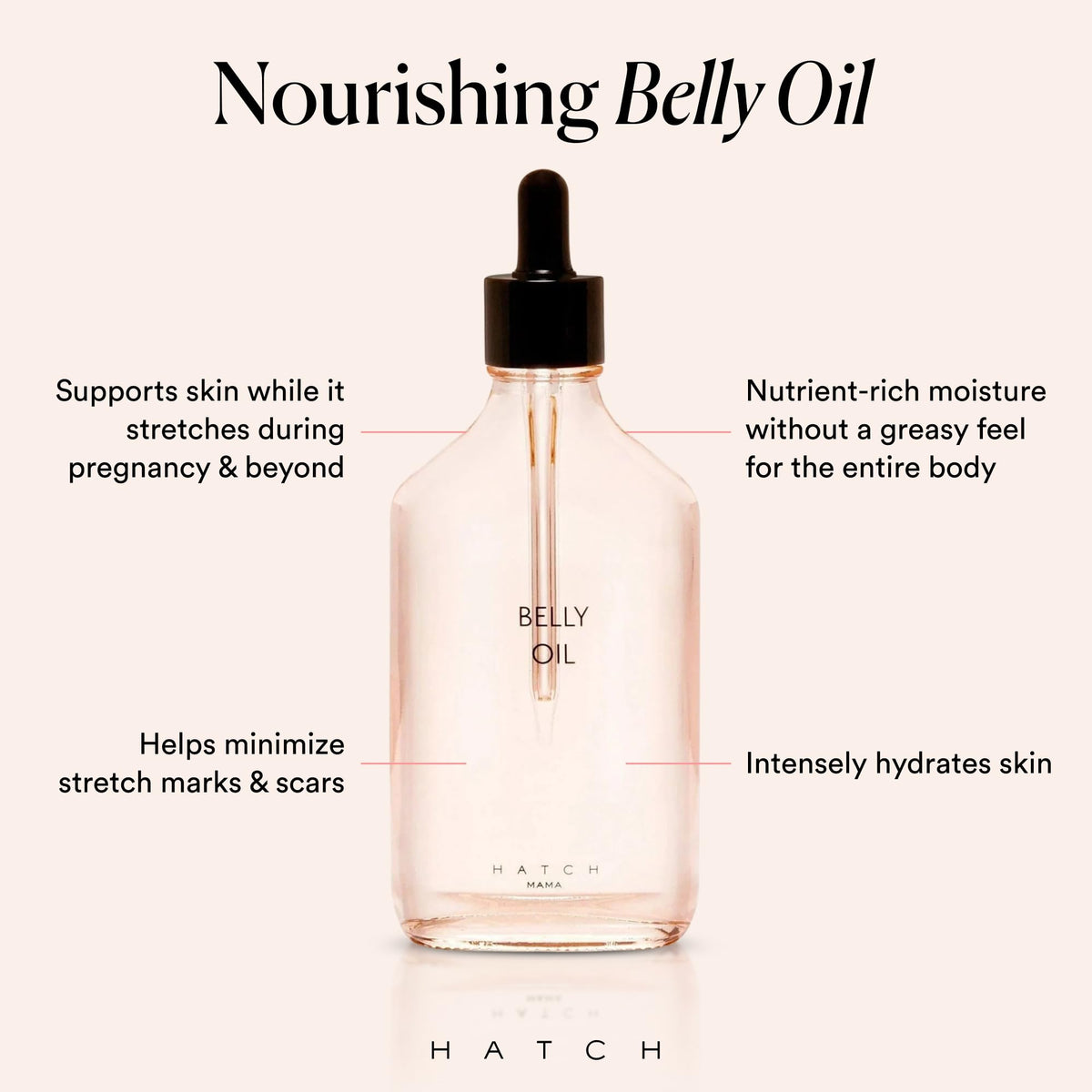 HATCH Huile de Ventre 481g application sur peau