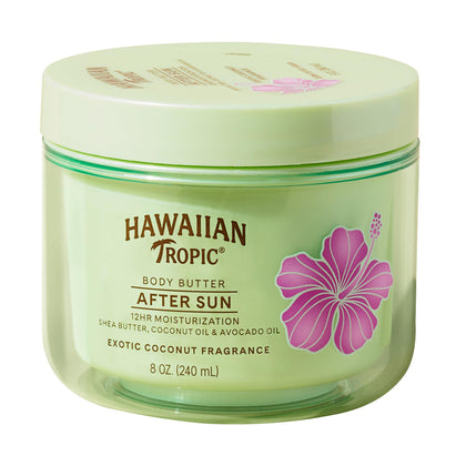 Hawaiian Tropic Beurre Corporel Après-Soleil 300g vue avant avec texture crémeuse
