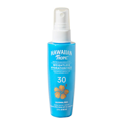 Hawaiian Tropic Brume Hydratante Légère SPF 30 vue de face