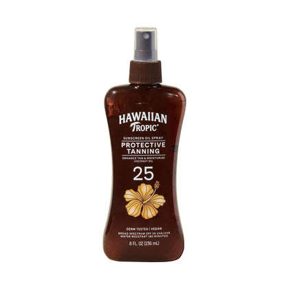 Hawaiian Tropic Huile Solaire Protectrice Spray SPF 25 vue avant