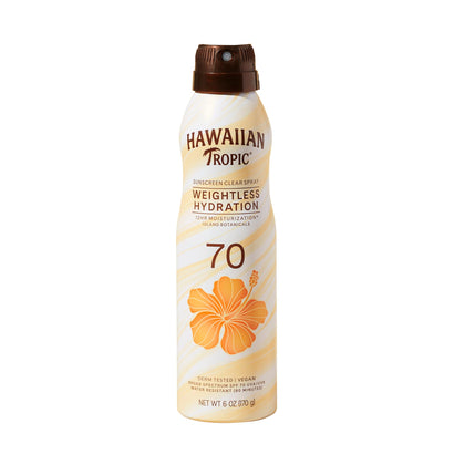Hawaiian Tropic Spray Solaire Hydratation Légère SPF 70 222g vue avant
