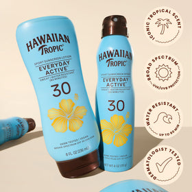 Hawaiian Tropic Spray Solaire Sport 180 ml vue de côté