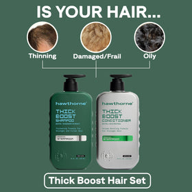 Hawthorne Shampoo Épaississant avec étiquette et ingrédients