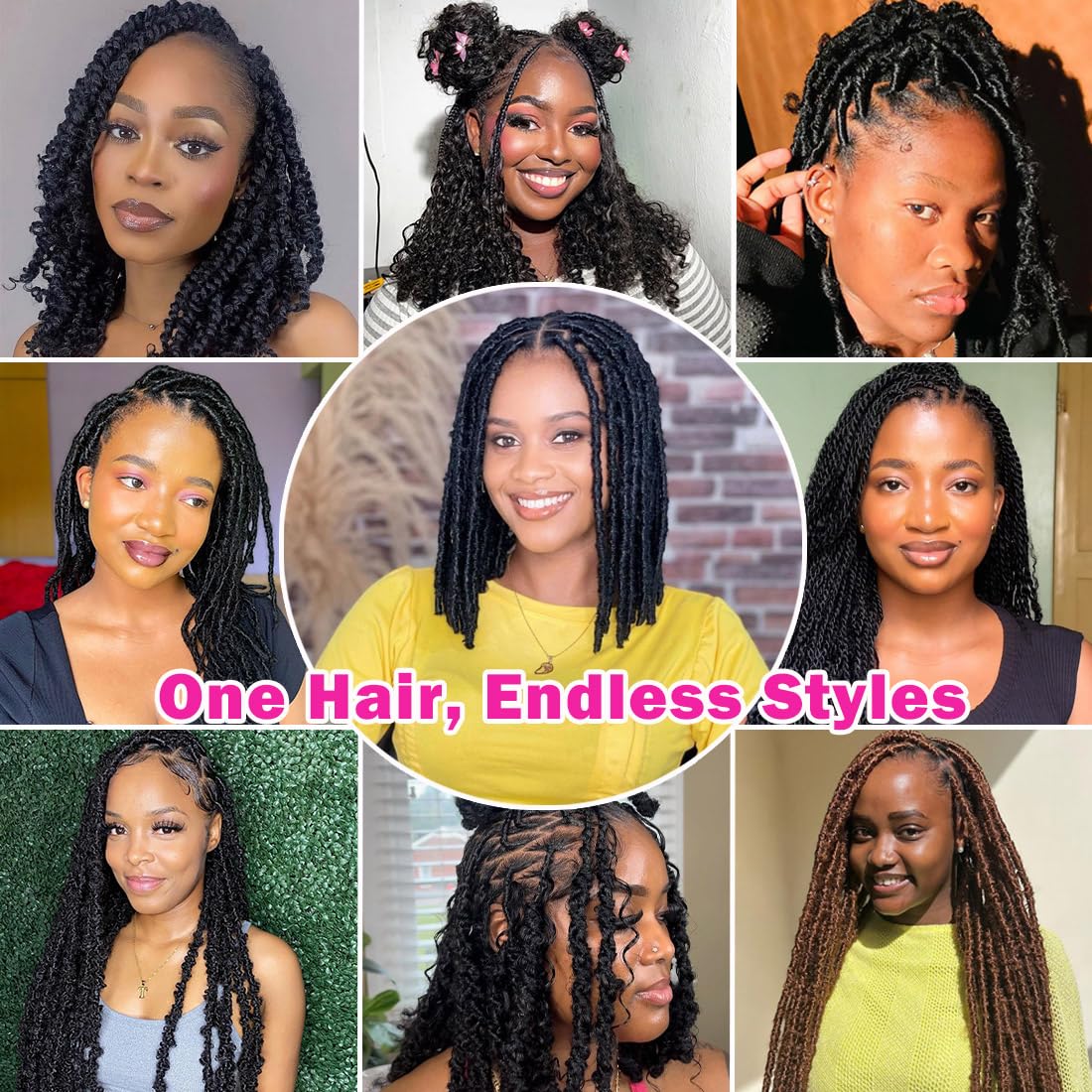 Hbegant cheveux Afro Twist 24 pouces en application sur des locs