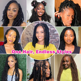 Hbegant cheveux Afro Twist 24 pouces en application sur des locs