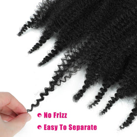 Hbegant cheveux Afro Twist 24 pouces montrant leur texture