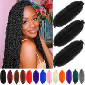 Hbegant cheveux Afro Twist 24 pouces pre-fluffés en paquet