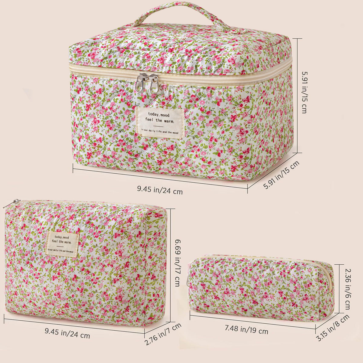 HBselect Trousse de Maquillage Matelassée en situation de voyage