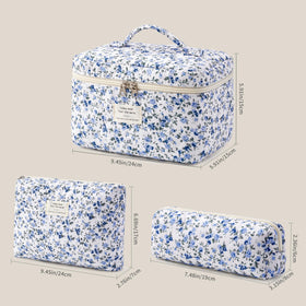 HBselect Trousse de Maquillage Matelassée pliée dans une valise