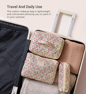 HBselect Trousse de Maquillage Matelassée pliée pour le rangement