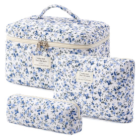 HBselect Trousse de Maquillage Matelassée vue avant avec motif floral