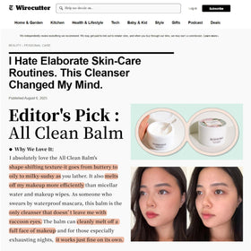 HEIMISH All Clean Balm Mandarin à côté d'autres produits de beauté