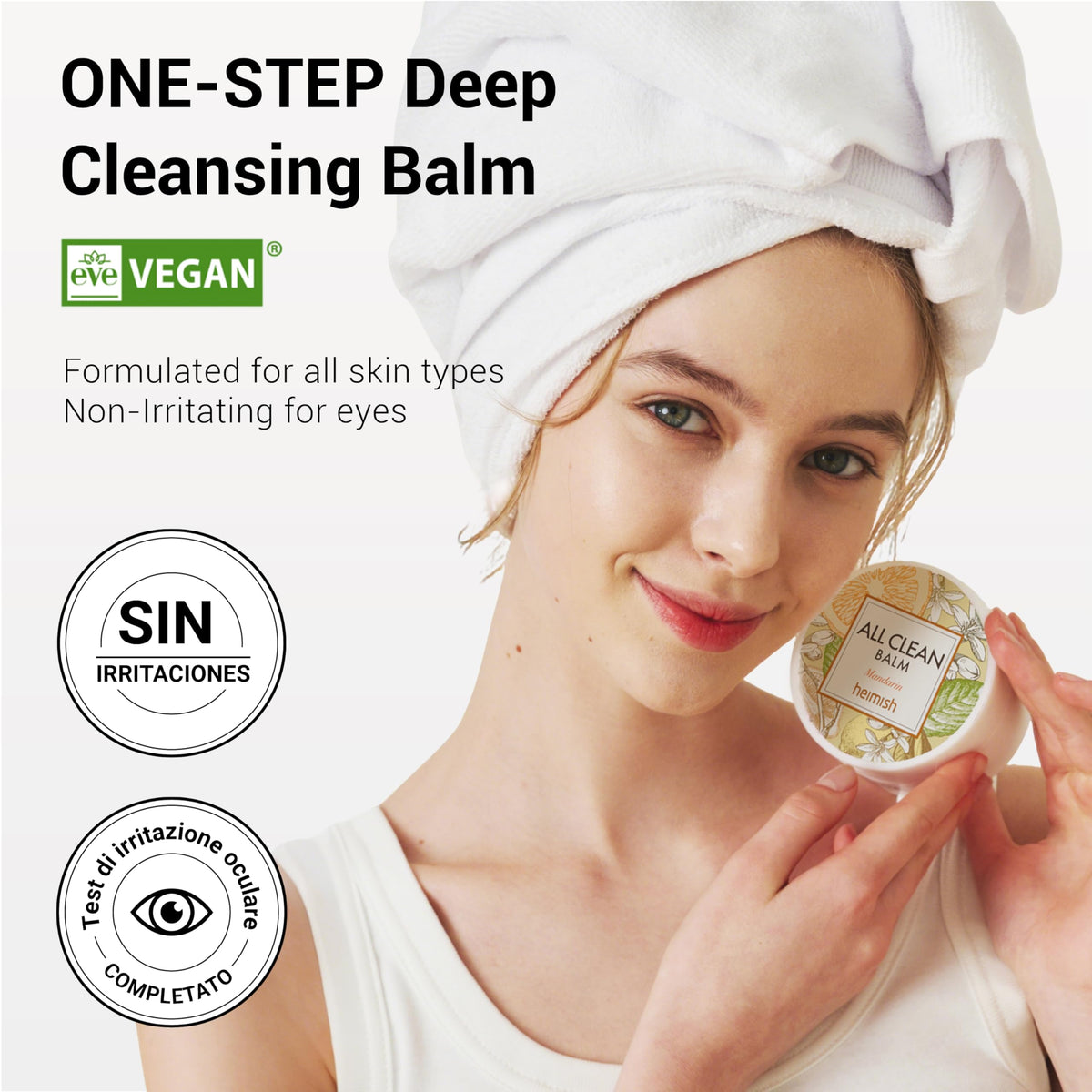 HEIMISH All Clean Balm Mandarin utilisé dans une routine de soins