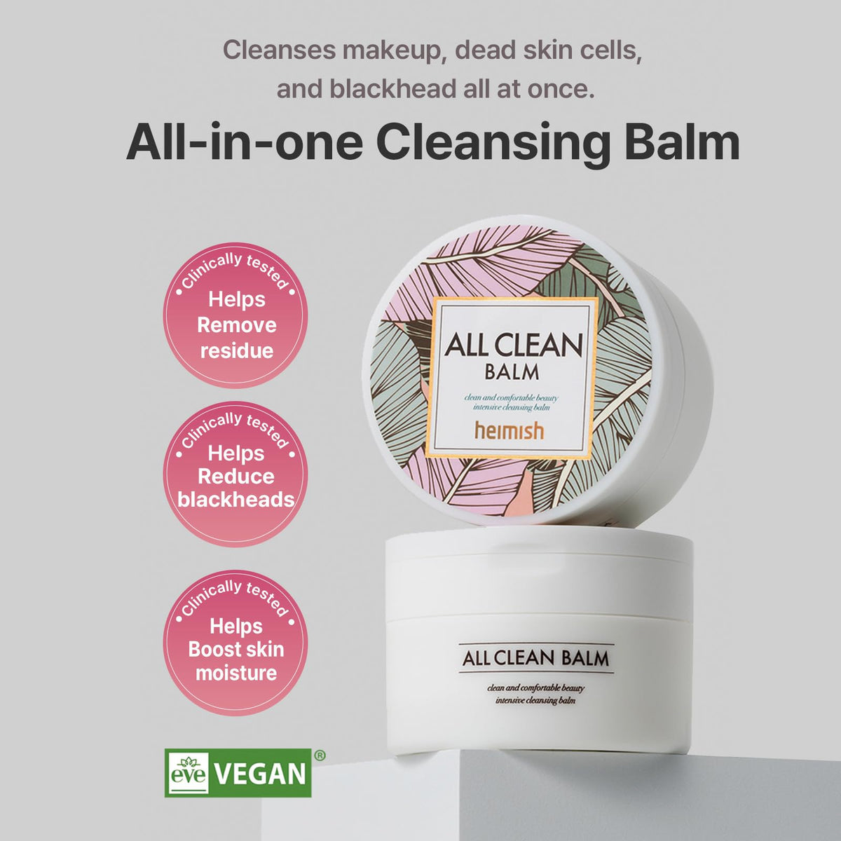 HEIMISH All Clean Balm texture huileuse sur la main
