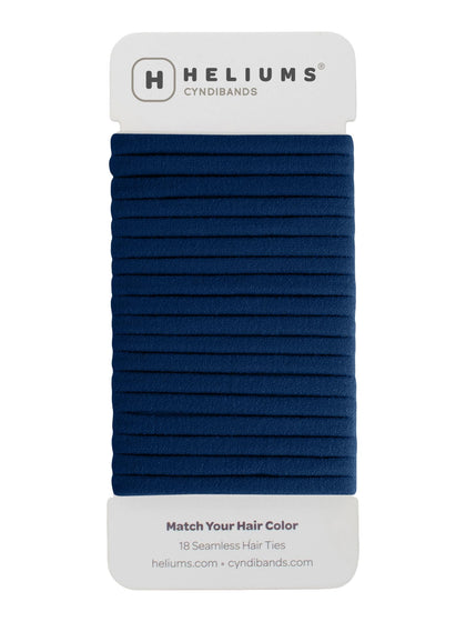 Heliums élastiques à cheveux bleu marine, pack de 18