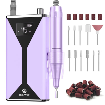 HELIVIVE perceuse à ongles électrique vue avant avec design ergonomique