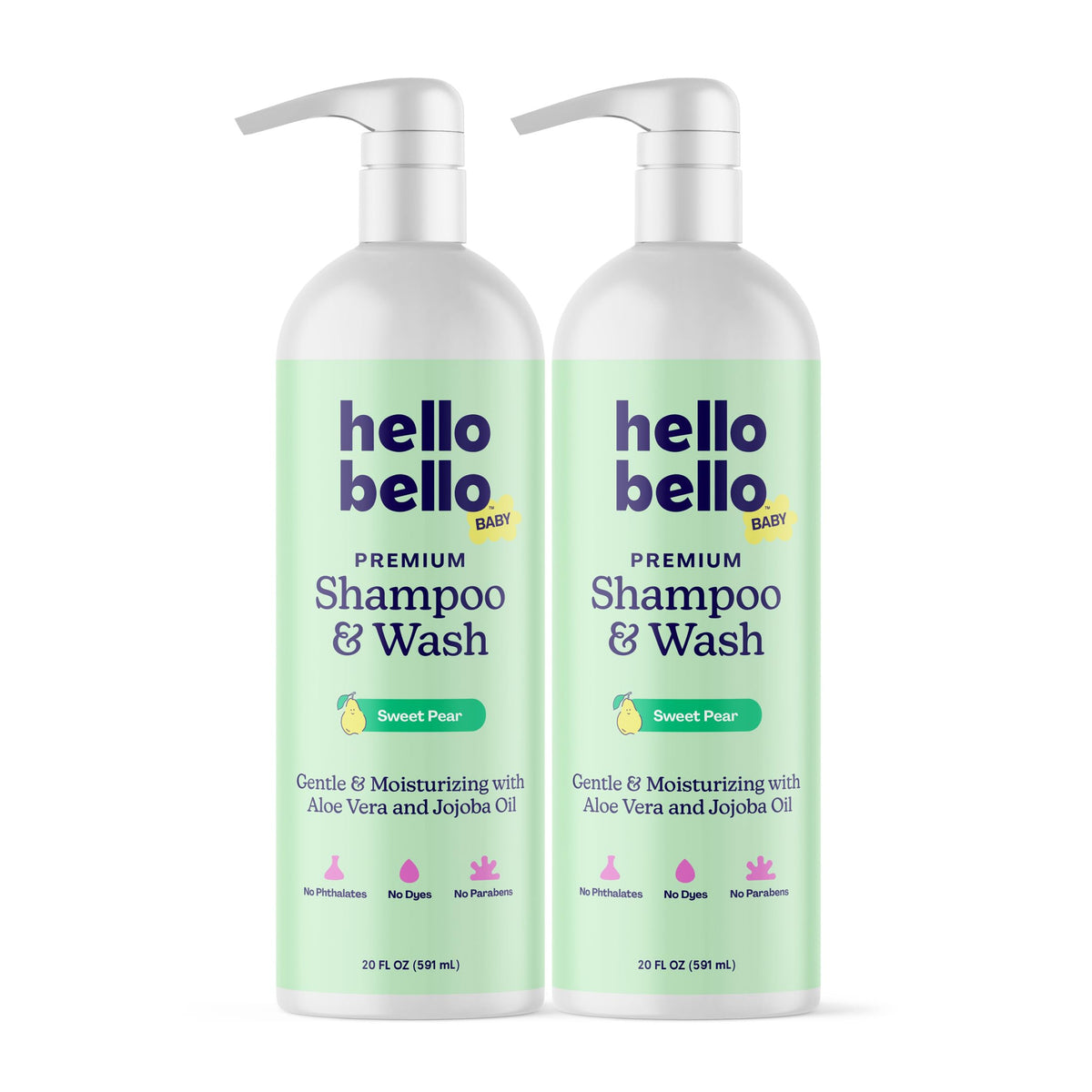 Hello Bello Shampoo et Gel Douche 40oz dans un cadre de salle de bain