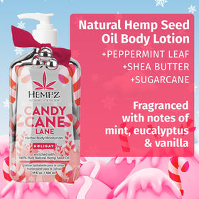Hempz Crème Corporelle Édition Limitée Bonbon Menthe Poivrée 17 oz avec bouchon