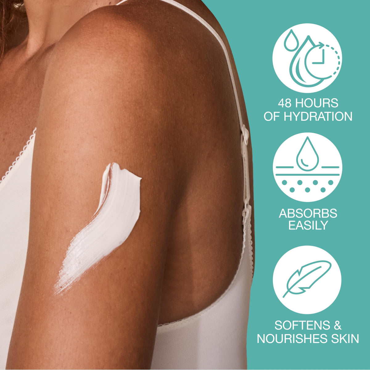 Hempz Crème Corps & Mains Vanille Coco 80g en application sur la peau