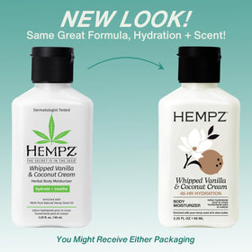 Hempz Crème Corps & Mains Vanille Coco 80g texture crémeuse