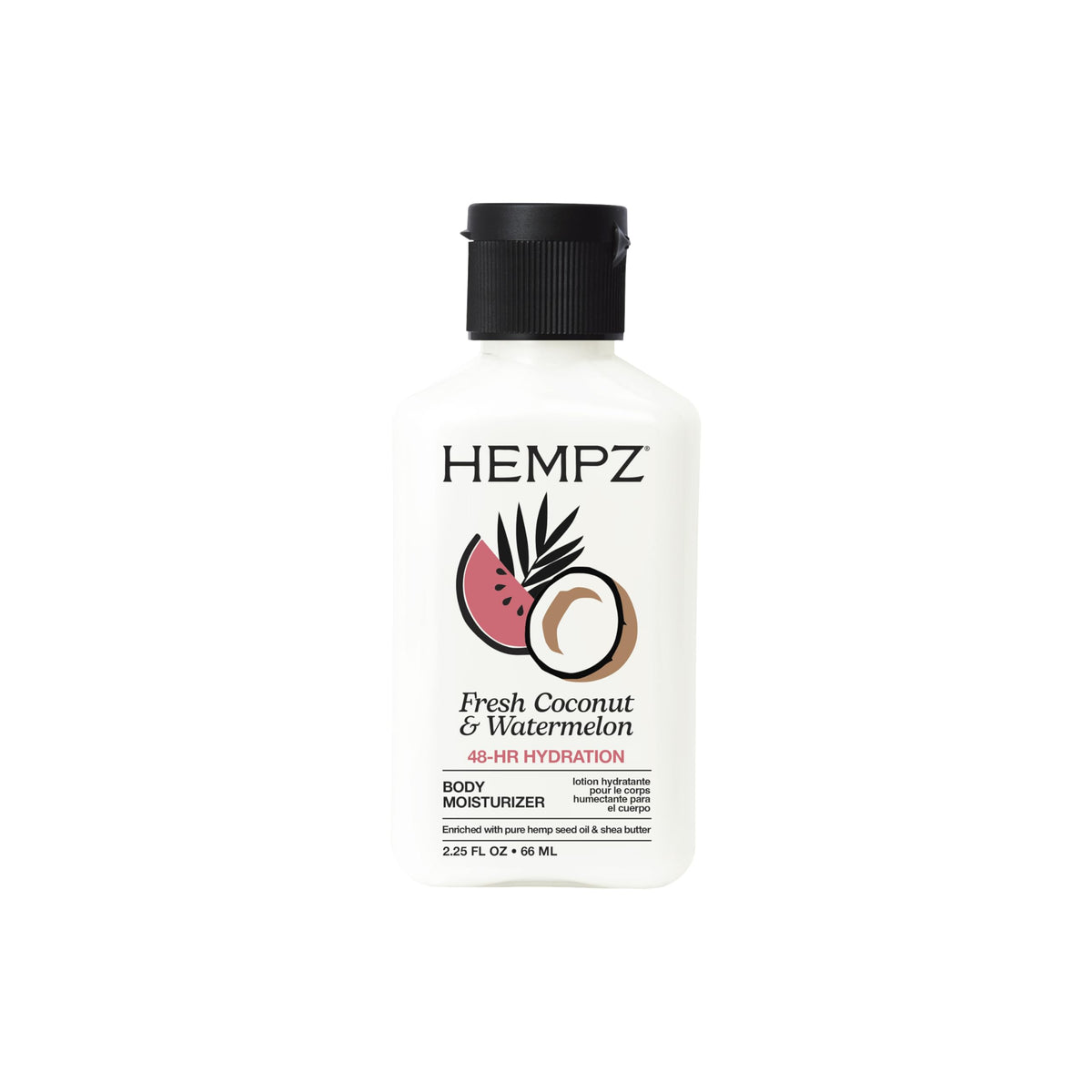 Hempz Crème Hydratante Corps 18g au Coco et Pastèque vue avant