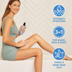Hempz huile corporelle 200 ml avec texture légère sur une peau