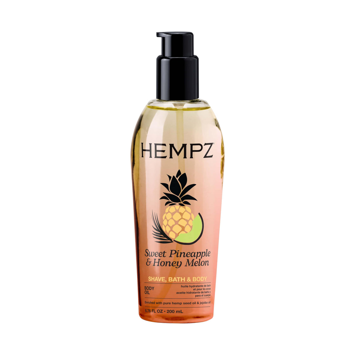 Hempz Huile Corporelle Ananas Doux & Melon Miel 200ml vue avant