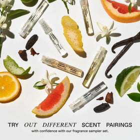 Henry Rose ensemble de 12 parfums sur fond neutre
