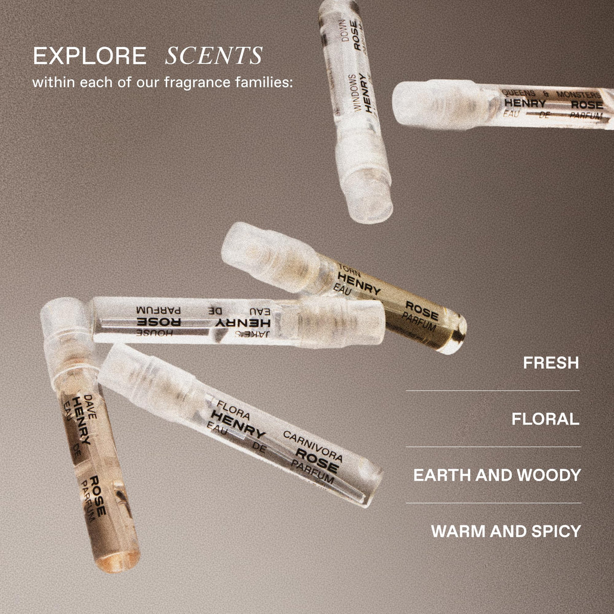 Henry Rose mini parfums avec emballage élégant