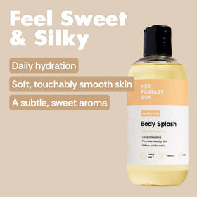 Her Fantasy Box Body Splash Vanille Drip texture sur la peau