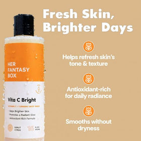 Her Fantasy Box Gel Douche Vita C Bright Turmeric 240 ml et fruits d'agrumes