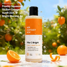 Her Fantasy Box Gel Douche Vita C Bright Turmeric 240 ml flacon avec étiquette