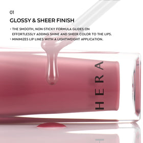HERA Gloss à Lèvres Sensuel #325 Sunkissed ambiance lifestyle sur table