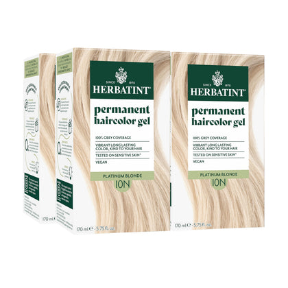 Herbatint 10N Blonde Platine Coloration Permanente 4 Pack vue de face